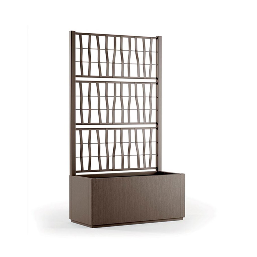 FIORIERA ETHICA RETTANGOLARE CM.80 C/SPALLIERA TORTORA